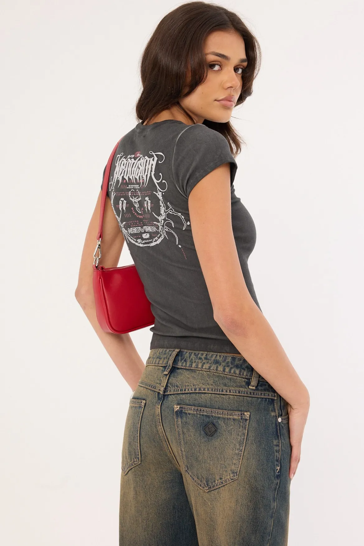 Requiem Street Baby Tee Washed Black