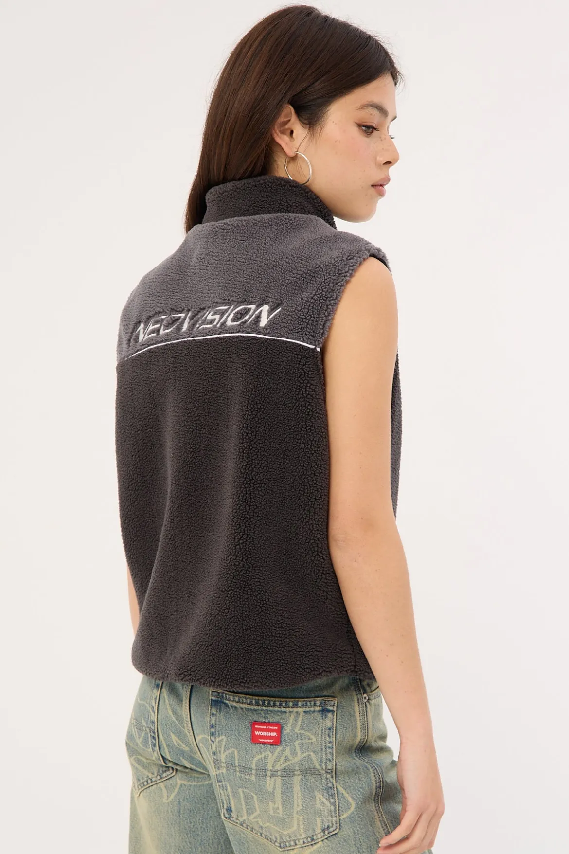 Reserved Sherpa Vest Grey