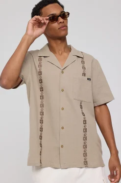 Resort Waffle Shirt YinYang Sand
