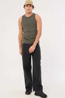 Restricted Singlet Tank Washed Khaki
