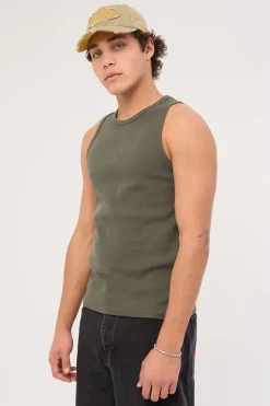 Restricted Singlet Tank Washed Khaki