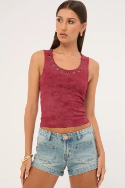 Retro Dukes Low Waist Mini Denim Shorts Texas Blue