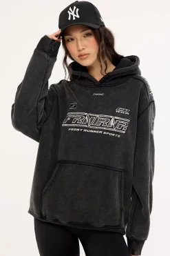 Revline Hoodie Washed Black