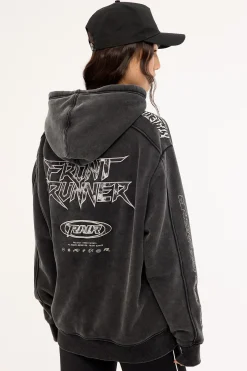Revline Hoodie Washed Black
