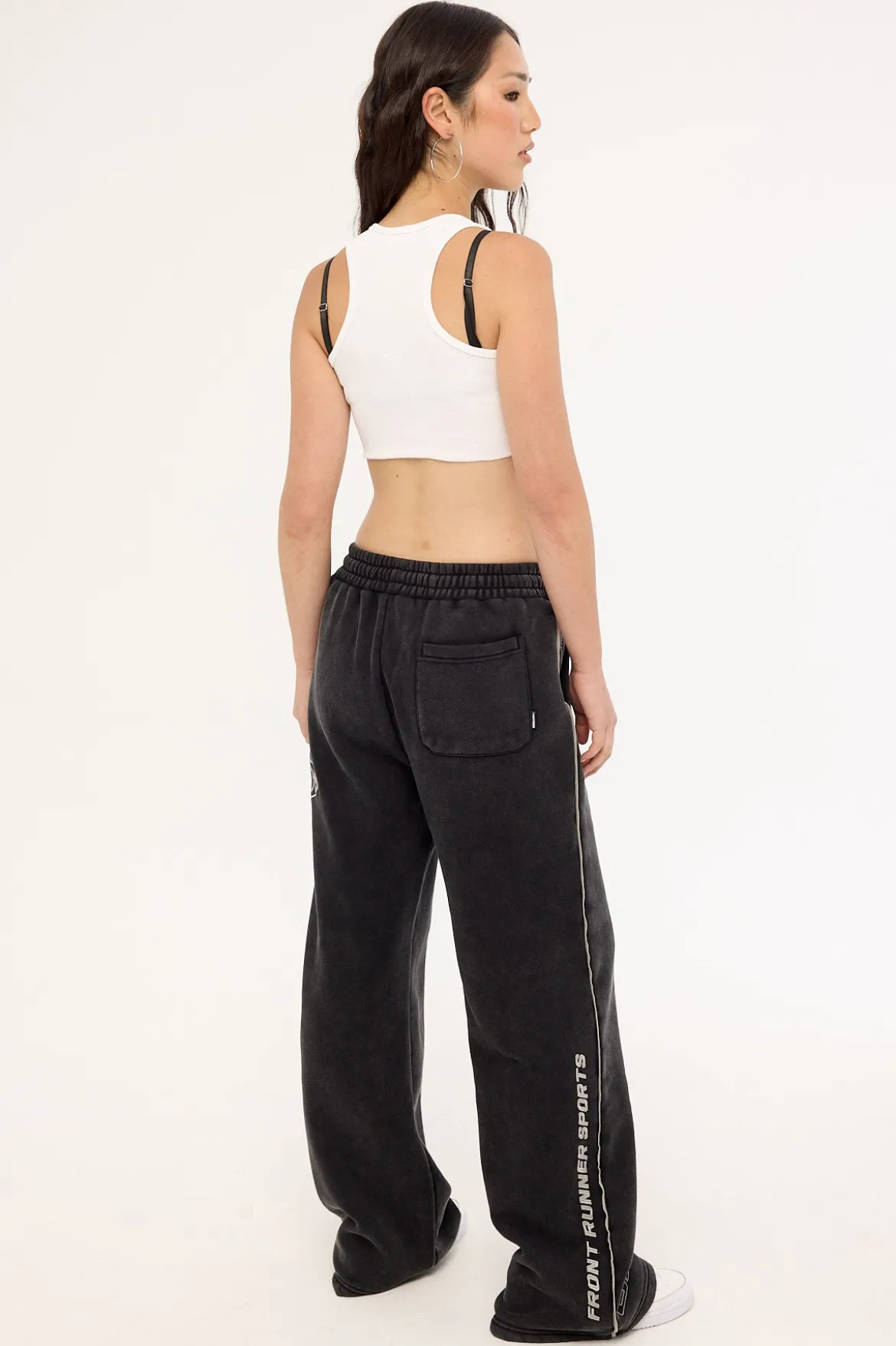 Revline Wide Leg Pant Washed Black
