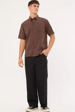 Reynolds Stripe Shirt Brown