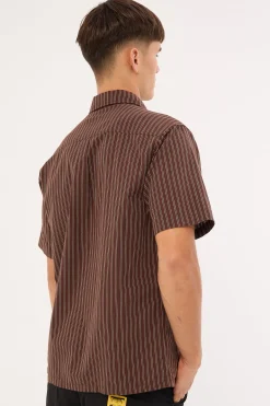 Reynolds Stripe Shirt Brown