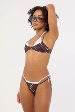 Rhode Bottom Chocolate Blue Polka