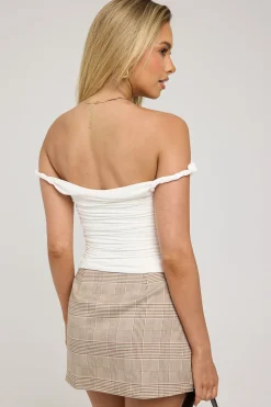 Rhyme Check Mid Rise Skort Brown Check
