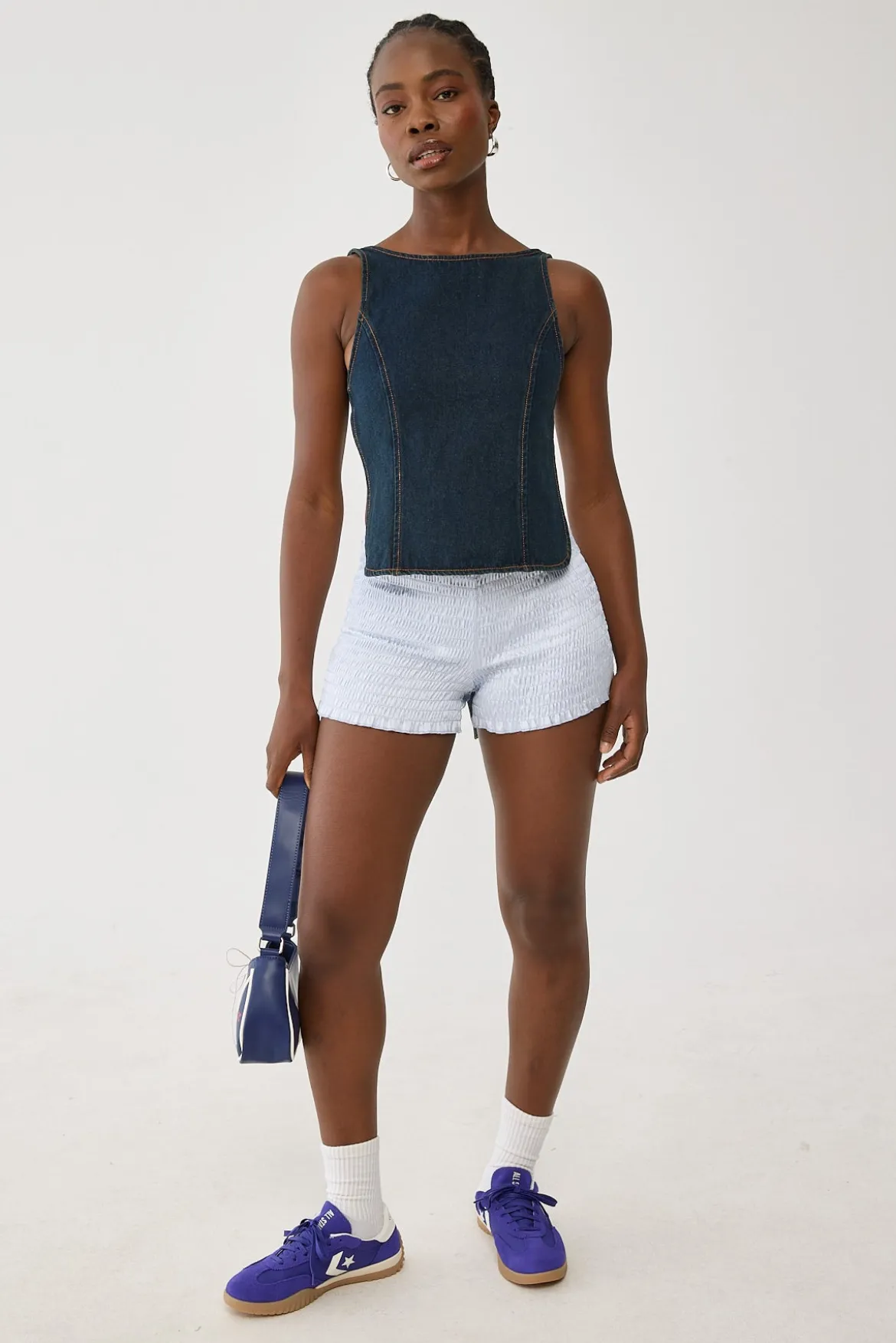 Rider Backless Top Indigo