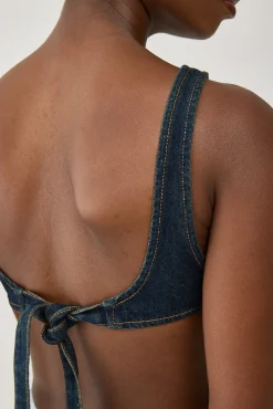 Rider Backless Top Indigo