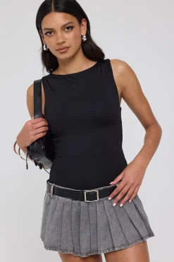 Rider Mini Skort Washed Grey
