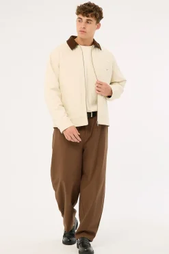 Ridgeway Harrington Jacket Off White/Brown