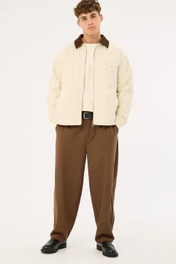 Ridgeway Harrington Jacket Off White/Brown