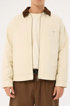 Ridgeway Harrington Jacket Off White/Brown