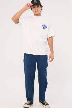 Ringside Tee White Cobalt