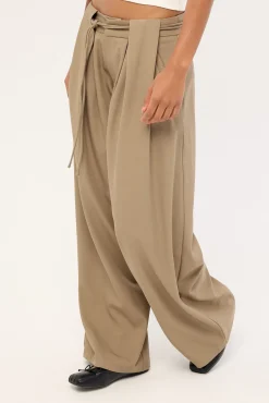 Rivela Tie Waist Trouser Taupe