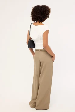Rivela Tie Waist Trouser Taupe