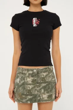 Riyu Baby Tee Black/Red