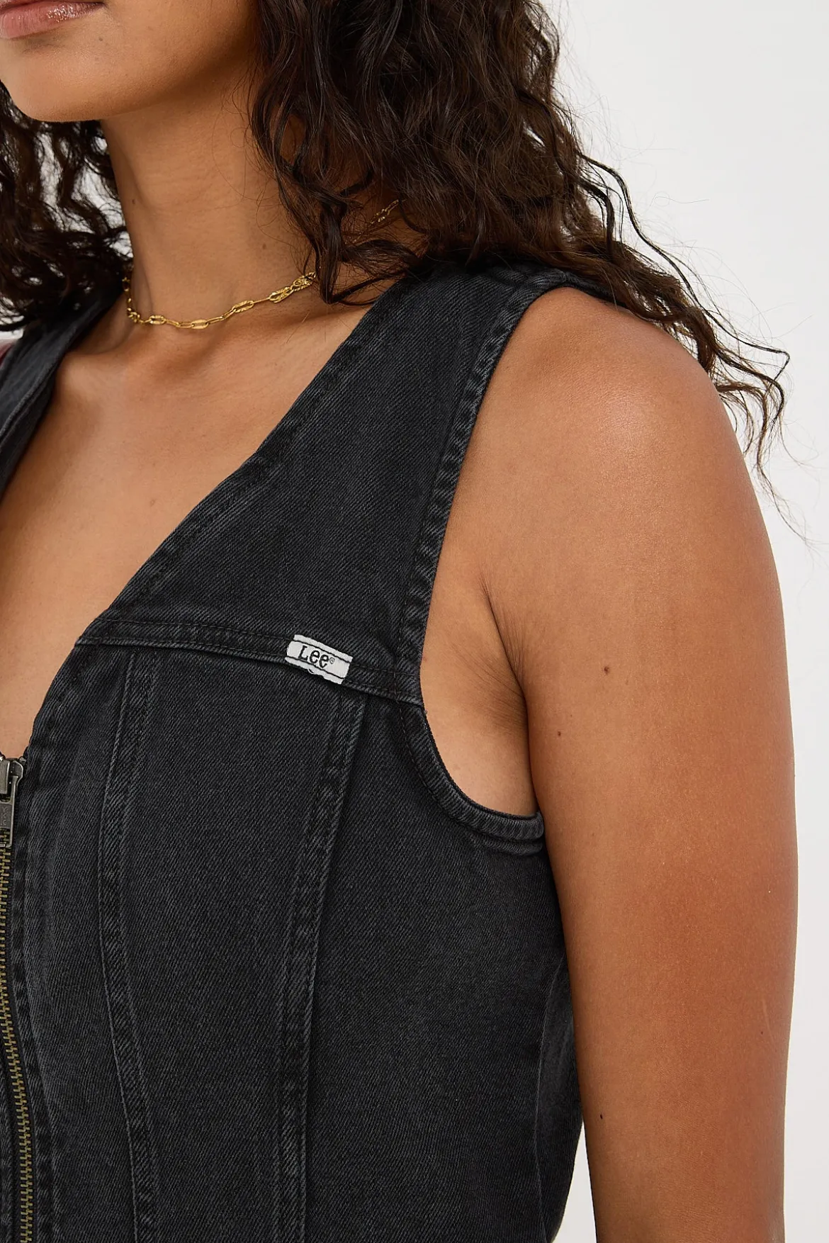 Robbie Denim Dress Ashen Black