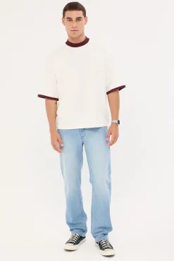 Rolla's Bronco Straight Jean Stone Blue Denim