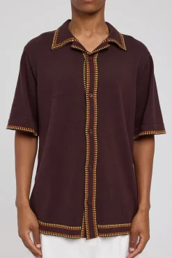 Rolla's Dash Knit Bowler Shirt Brown