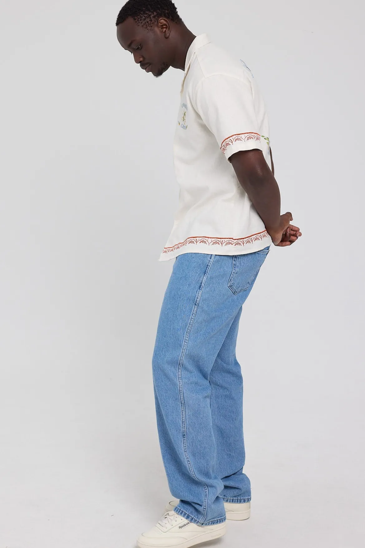Rolla's Ezy Blueys Mid Blue Denim