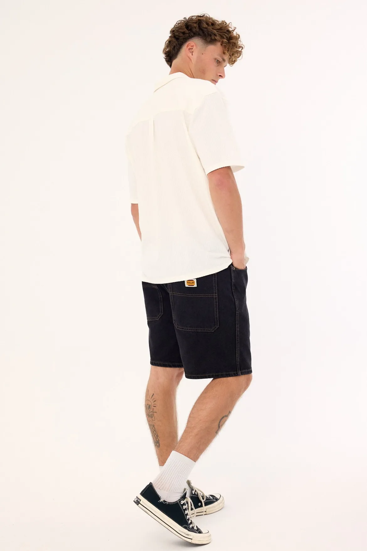 Rolla's Ezy Short Bevel Washed Black