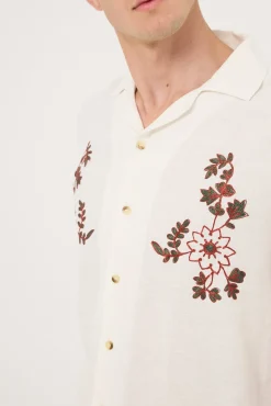 Rolla's Floral Embroider Bowler Natural