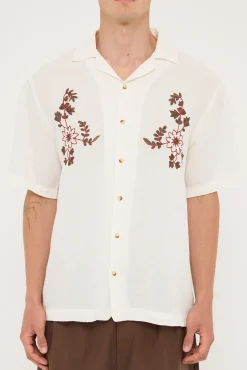 Rolla's Floral Embroider Bowler Natural