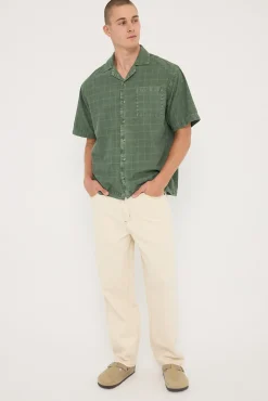 Rolla's Tile Cord Bowler Shirt Thyme