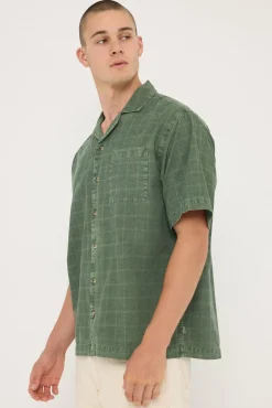 Rolla's Tile Cord Bowler Shirt Thyme