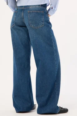 Roomy Extra Wide Low Rise Jean Mid Blue Denim
