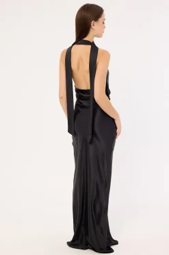 Rosanna Maxi Tie Dress Black