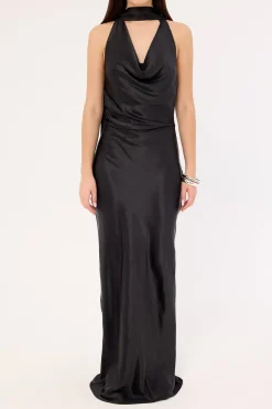 Rosanna Maxi Tie Dress Black