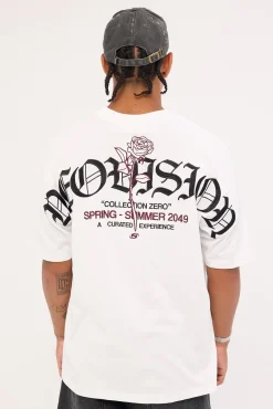 Rosebud Oversize Super Heavy Tee White