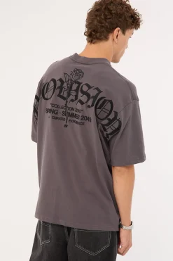 Rosebud Oversized Super Heavy Tee ASPHALT
