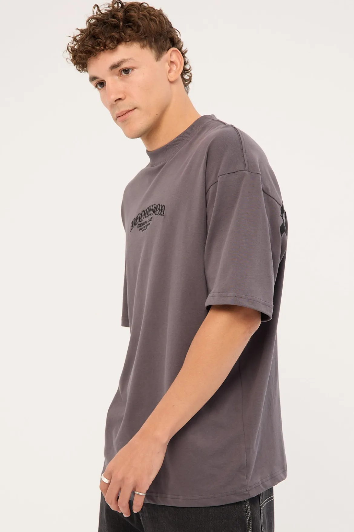 Rosebud Oversized Super Heavy Tee ASPHALT