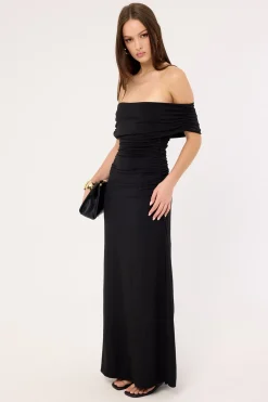 Rosetta Off Shoulder Maxi Dress Black