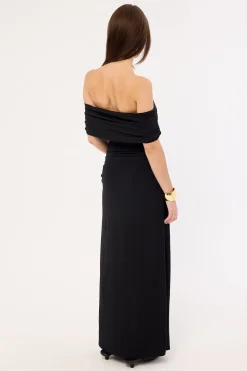 Rosetta Off Shoulder Maxi Dress Black