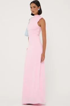 Rosewood High Neck Maxi Dress Pink