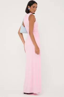 Rosewood High Neck Maxi Dress Pink