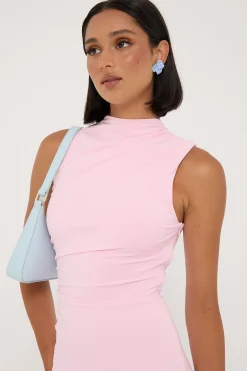 Rosewood High Neck Maxi Dress Pink