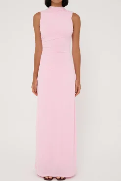 Rosewood High Neck Maxi Dress Pink