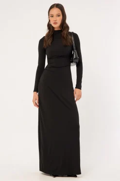 Rosie Long Sleeve Maxi Dress Black