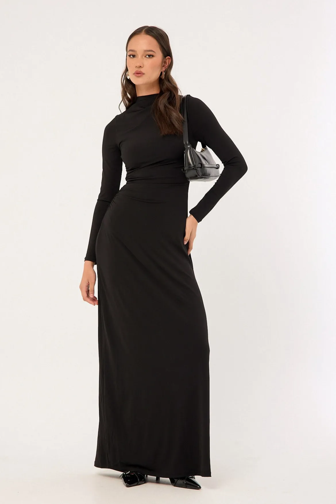 Rosie Long Sleeve Maxi Dress Black