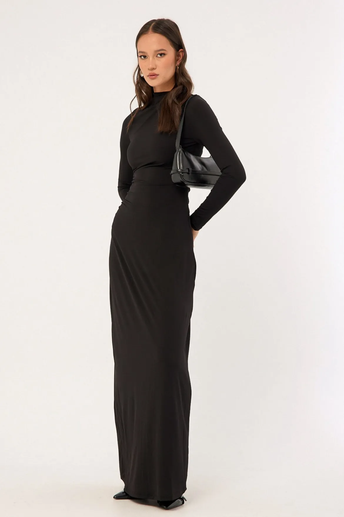 Rosie Long Sleeve Maxi Dress Black