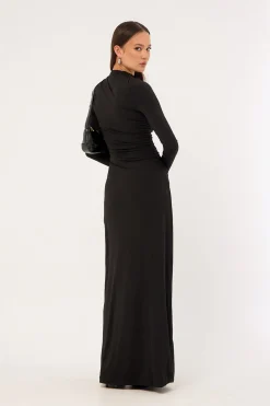 Rosie Long Sleeve Maxi Dress Black