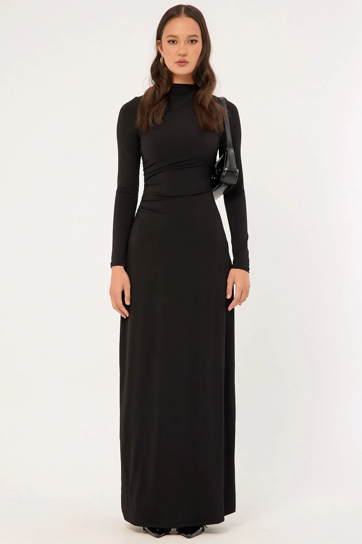 Rosie Long Sleeve Maxi Dress Black