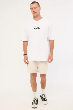 Rough Cut Oversize Fit Tee White